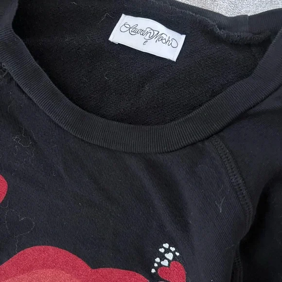 Lauren Moshi Anela Love Collage Sweatshirt in Black (M and L) - Picture 4 of 7